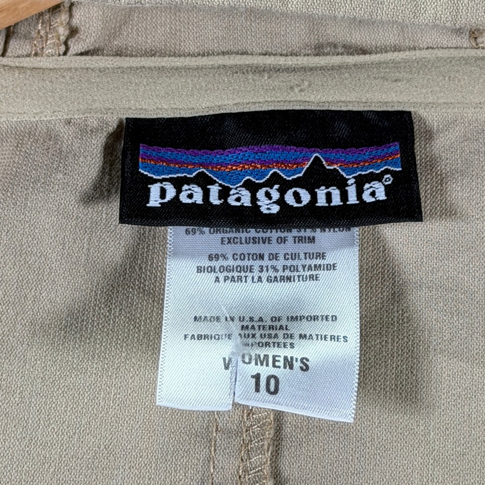 Vintage Patagonia Women's Beige Hooded Full Zip Jacket‎ Coat Size 10 USA Made - Picture 5 of 12